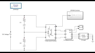 Simulation of Three Phase Three Level IGBT Based Inverter with SPWM Controls in Matlab Simulink