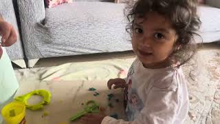 Fatma asel ile amine oyun hamuru ile bakın ne yapıyormuş?☺️