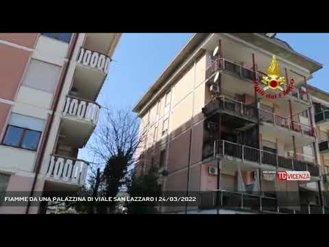 FIAMME DA UNA PALAZZINA DI VIALE SAN LAZZARO | 24/03/2022