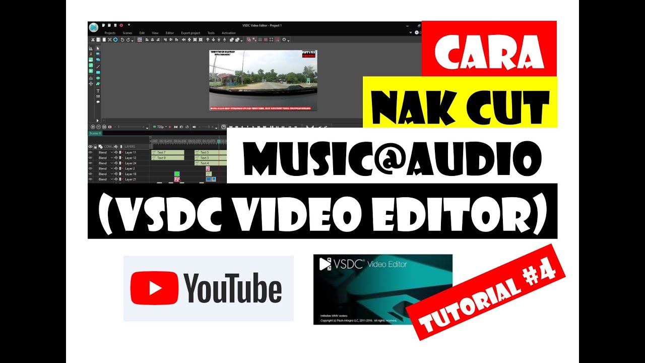 EDIT VIDEO YOUTUBE GUNA VSDC FREE EDITOR | CARA CUT (POTONG) AUDIO @ MUZIK | TUTORIAL #4 | APR 2020