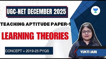 Theories of Learning Concept + PYQs for UGC NET Paper 1| Yukti Jain