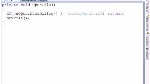 C# Text Editor - 03 - New Open