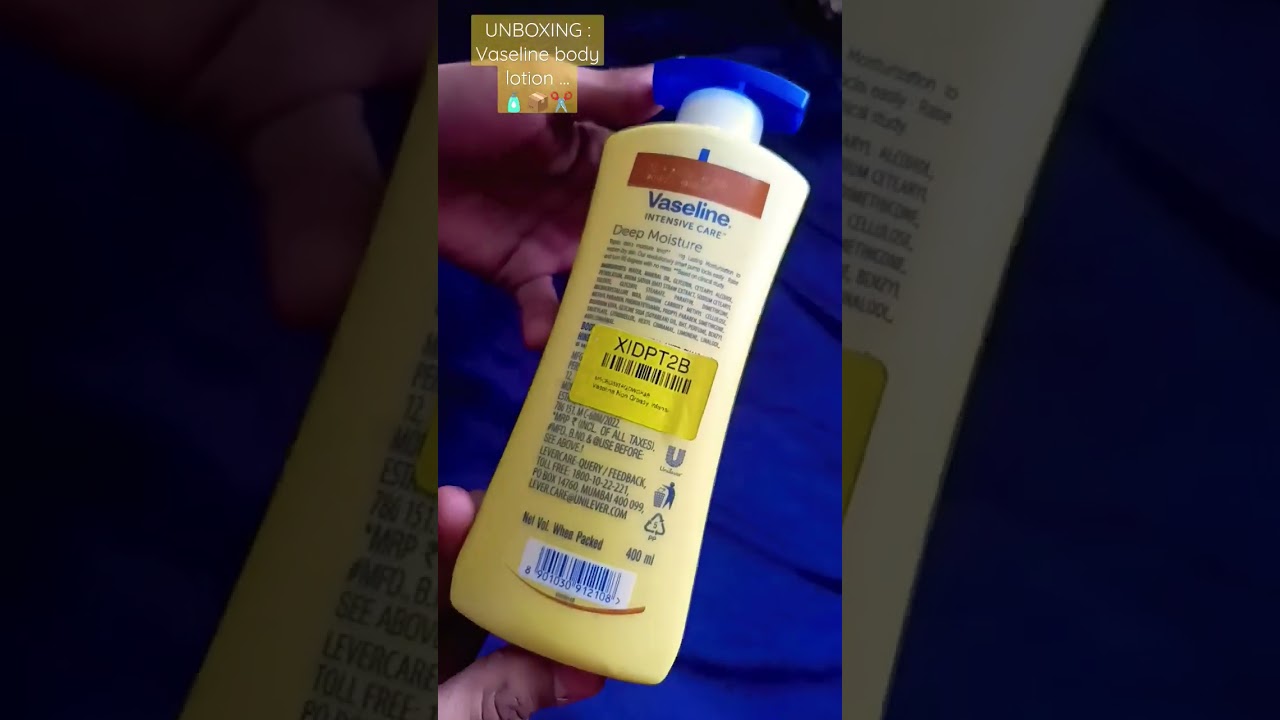 UNBOXING : Vaseline body lotion 🧴 ... deep moisturizer ... 📦✂️