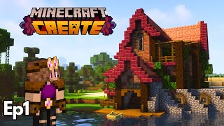 I started a Minecraft Let's Play with Create Mod EP.1