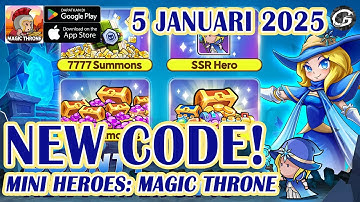 NEW CODE Mini Heroes: Magic Throne Giftcode & Redeem Code 5 Januari 2025 - Mobile Game (Android/IOS)