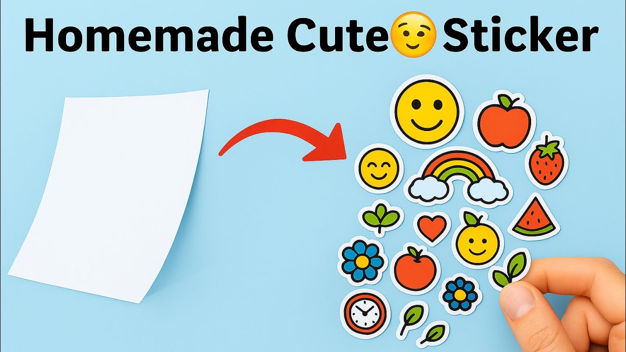 How to Make kawaii Stickers at Home in Tamil ️ : No Sticker Paper No ...
