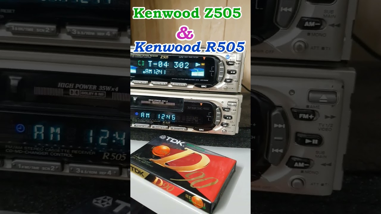 Kenwood Z505 +R505 CD Cassette receiver optical output - YouTube