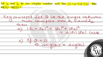 Let \( z_{1} \) and \( z_{2} \) be two complex numbers such that \(...