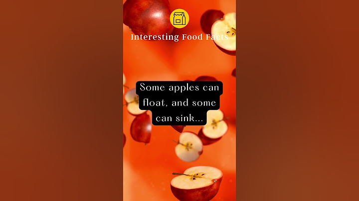 Some apples can float, and some can sink... #foodfacts