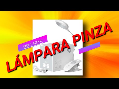 HOTERB - Luz de lectura LED blanca de 22 LED, recargable por USB con 3 modos,interruptor táctil, clip en la ca