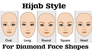 Face Shape Hijab Style For Dimamond | Diamond Face Shape Hijab Tutorial | Hira Noor