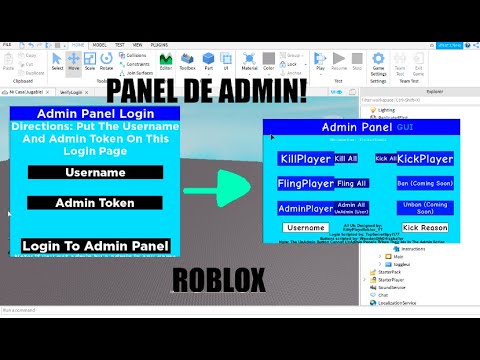 Como Hacer Un Panel De Admin En Tu Juego De Roblox Tutorial Roblox Studio Youtube - como poner admin en tu juego de roblox youtube