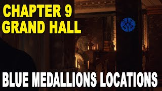 Grand Hall Blue Medallions Resident Evil 4 Remake Chapter 9