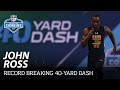 John ross recordbreaking 422 40yard dash   2017 nfl combine highlights