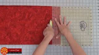 Prepare and Cut Fabric for a Log Cabin Quilt - Learn to Quilt with Leah Day Learn how to prepare and cut your fabric with Leah Day for a Rainbow Log Cabin quilt taught in the Machine Quilting Party. Read