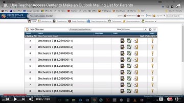 Use Teacher Access Center to Make an Outlook Mailing List for Parents