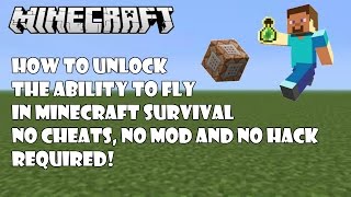 how to fly in minecraft survival no cheats