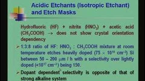 Lecture - 10 Micromachining Technology for MEMS