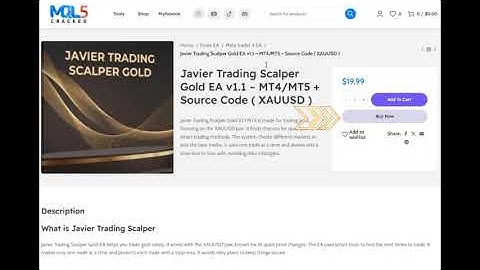 Javier Trading Scalper Gold XAUUSD | Best MT4 Expert Advisor for Gold Trading