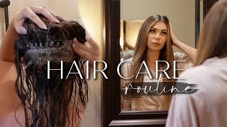 MY HAIR CARE ROUTINE - HOW TO WASH HAIR WITH HAIR EXTENSIONS | BRAIDLESS SEW IN EXTENSIONS HAIR CARE