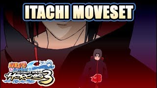 Naruto Ult Ninja Heroes 3 - Itachi Moveset Psp