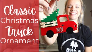 Classic Christmas Truck Ornament with Glowforge