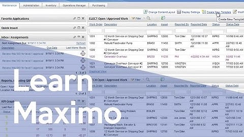 IBM Maximo 7.5 Start Center Template/Portlet Design