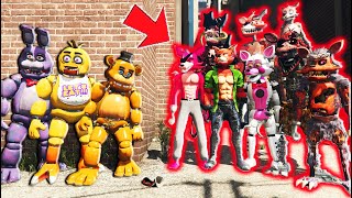 ALL FOXY ANIMATRONICS vs FNAF MOVIE ANIMATORNICS (GTA 5 FNAF Mods)