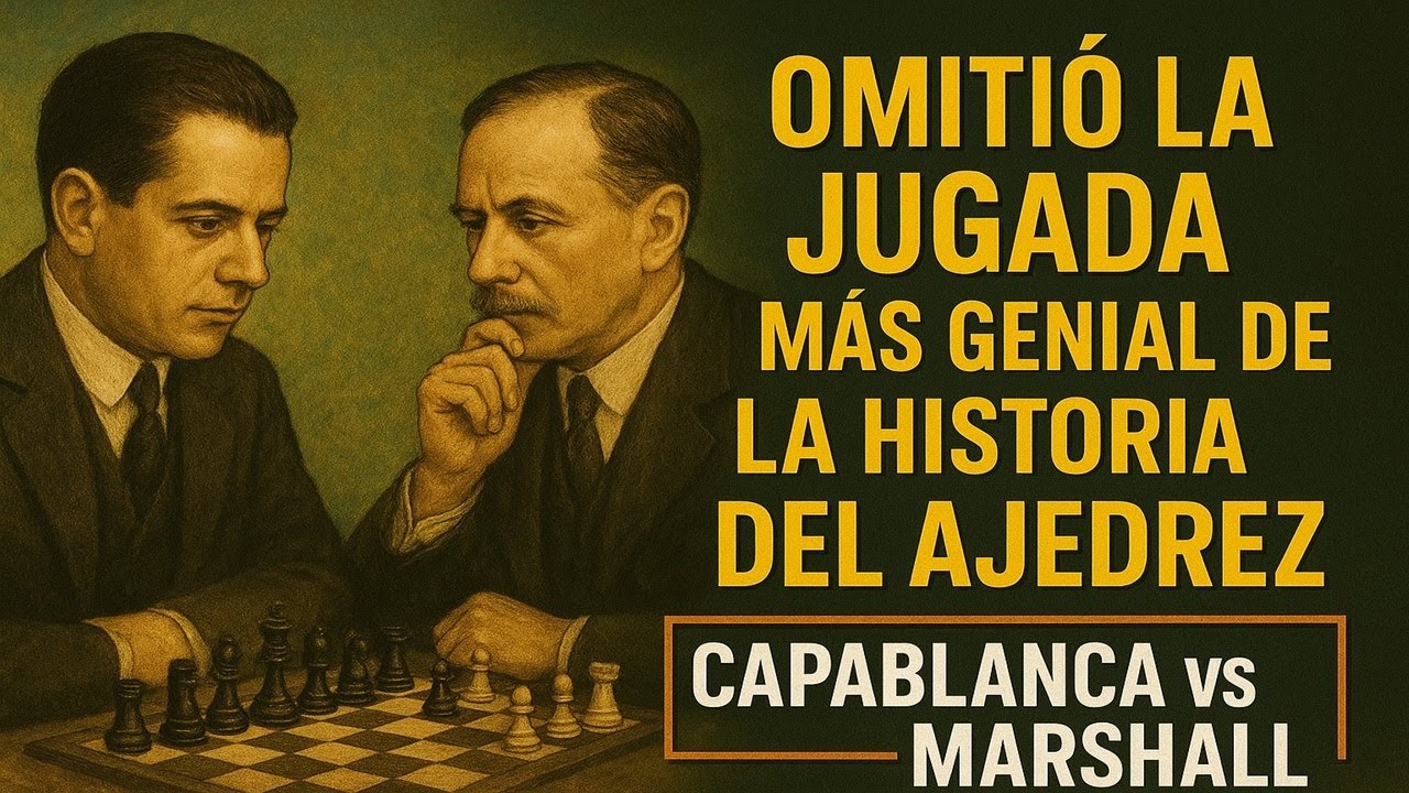 Omitió la jugada más genial de la historia del ajedrez (Capablanca vs Marshall)