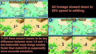 Digimon World DS Load Tests - J1 0 1 1 Desmume and MelonDS