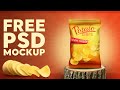 Chips Pouch Mockup | Pillow Bag Mockup | Adobe Photoshop CC | Free PSD Mockup