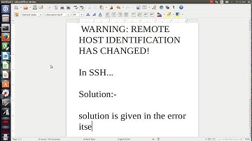 WARNING: REMOTE HOST IDENTIFICATION HAS CHANGED! SSH
