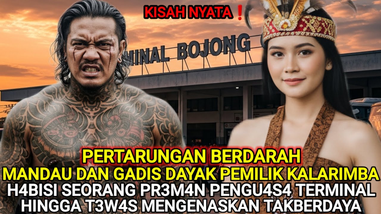 KISAH NYATA❗JUMANTARA KETUA PR3M4N TERMINAL VS GADIS DAYAK PEMILIK ILMU KALARIMBA DAN MANDAU SAKTI