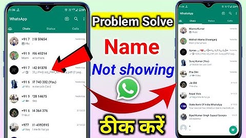 Whatsapp Not Showing Contact Name Kaise Show Kare || whatsapp me contact name not showing