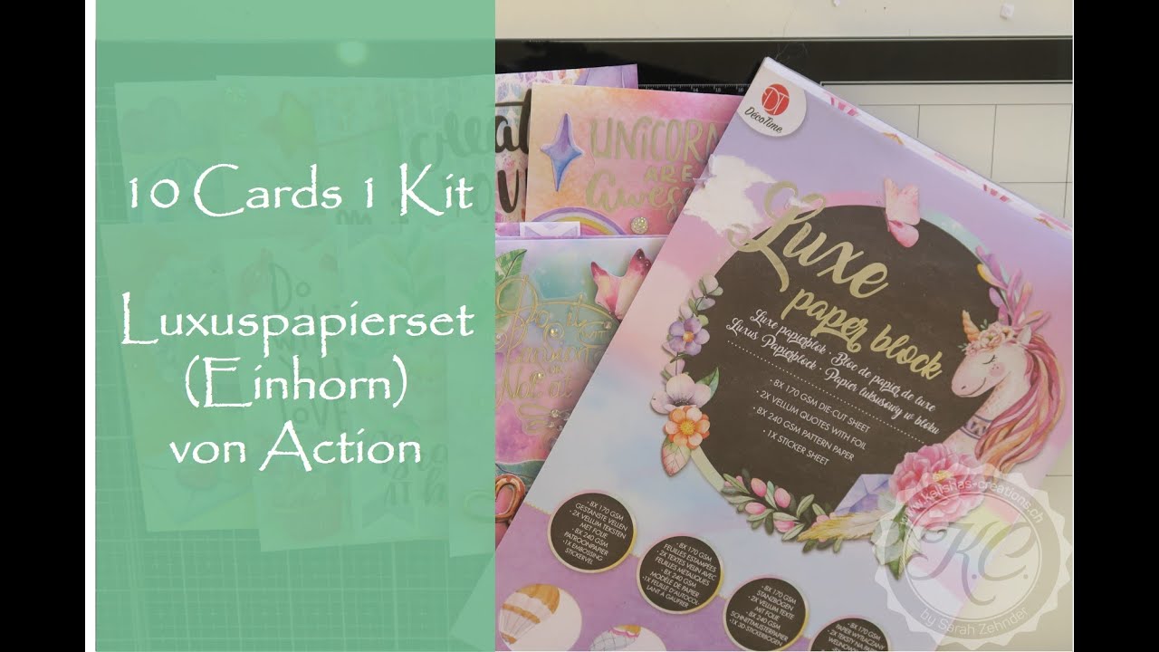 10 Cards 1 Kit aus 1 Luxuspapierblock von Action