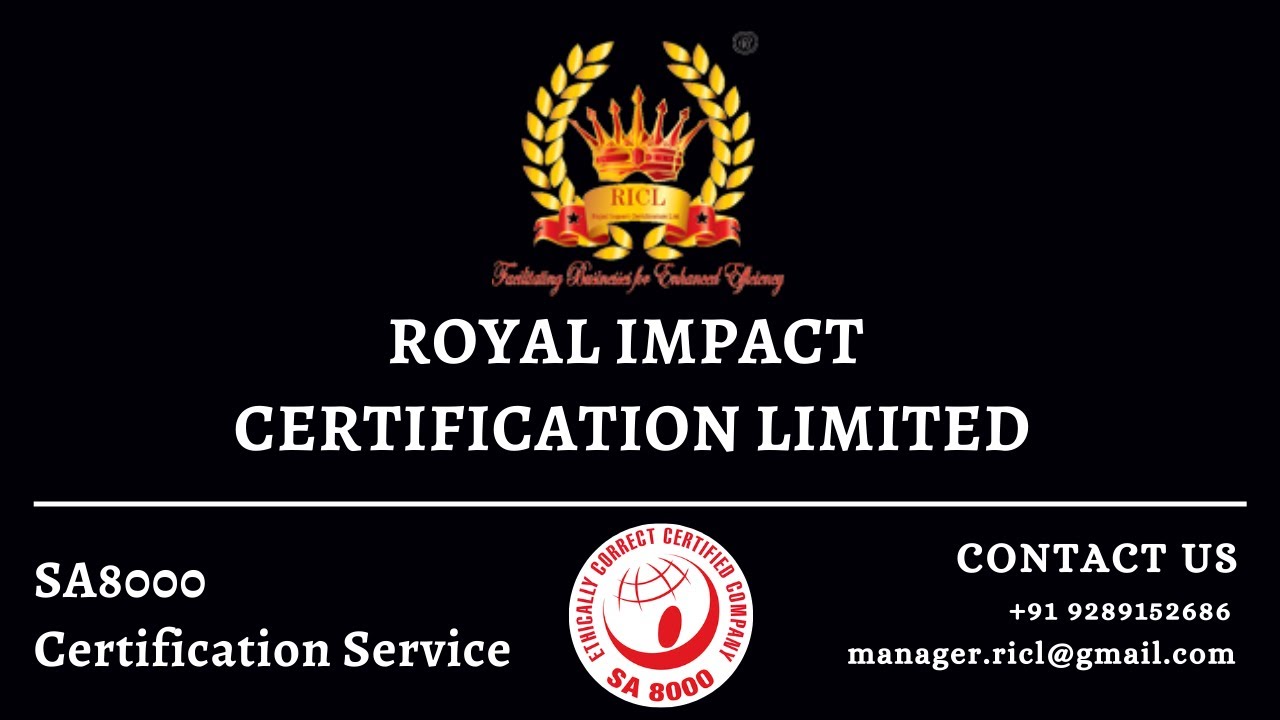 SA8000 CERTIFICATION/ Social Accountability/ 