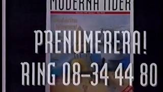 Moderna Tider Tidskriften Tbc Image Tv3 Reklam 18 Dec 1990