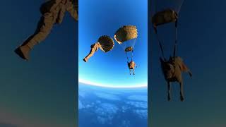 Military K9 HALO Jumps From CV-22 Osprey With Special Forces