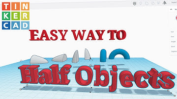 Easiest Way To Cut An Object in Half Using TINKERCAD 2023 #tinkercad #tutorial #2min