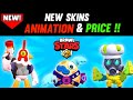 Brawl Stars New Skins Animation !! Chicken Rico !! Potato Squeak !! Moldy Mike !!