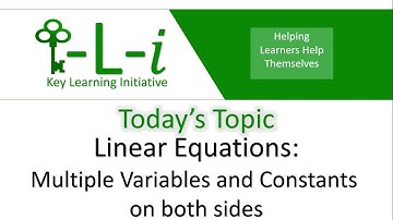 Linear Equations: Multiple Variables and Constants on both sides
