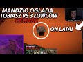 MANDZIO ogląda TOBIASZ vs 3 ŁOWCÓW - REWANŻ (minecraft speedrun)