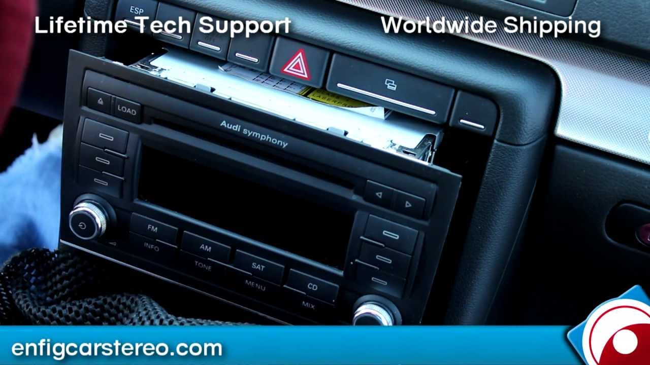 A4 07-08 iPhone iPod AUX adapter How-To-Installation Dension GW1LAI2 -  YouTube
