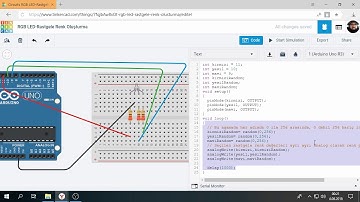 Tinkercad İle Arduino Bölüm 17 : RBG Led Rastgele Renk Oluşturup Yakma