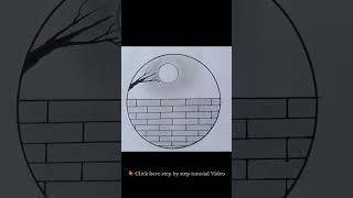 Amazing Circle Scenery Drawing For Beginners