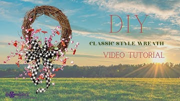 How to make DIY Classic Style Wreath & Bows  #diybowwreathtutorial #diybows #diywreath
