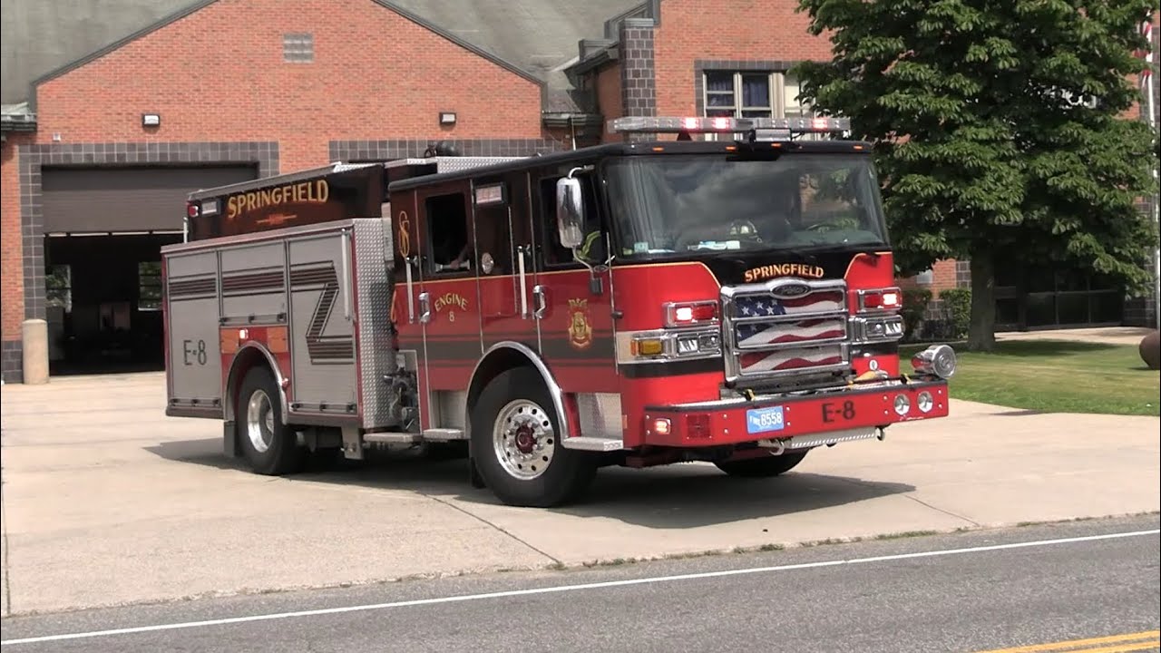 Springfield, MA Fire Department Engine 8 Responding - YouTube