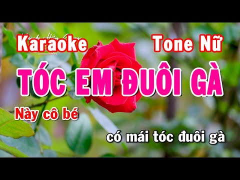 Tóc Em Đuôi Gà Karaoke Điệu Disco Tone Nam Beat Chuẩn 2021  YouTube