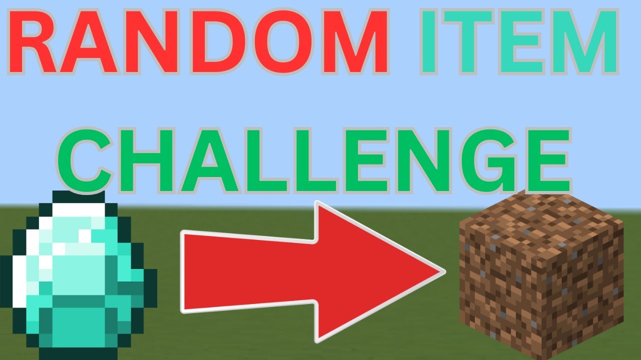 Minecraft, but each block drops a random item...