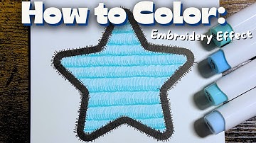 How to Color: Embroidery Effect with Ohuhu Alcohol Markers | Coloring Tutorial #adultcoloring